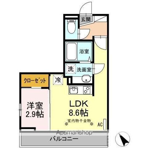 美麗・十日町(1LDK/3階)の間取り写真