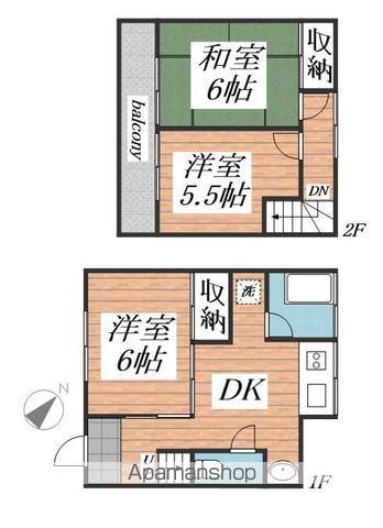 シティハウスⅠ(3DK/1階)の間取り写真