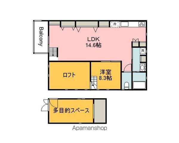 円JOYタウンⅡ A棟(1SLDK/1階)の間取り写真