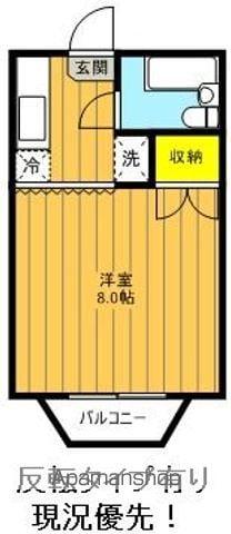 ハイツエポックB棟(1K/2階)の間取り写真