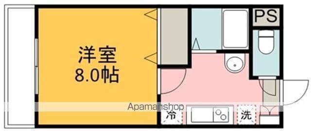 パルコープⅡ(1K/3階)の間取り写真