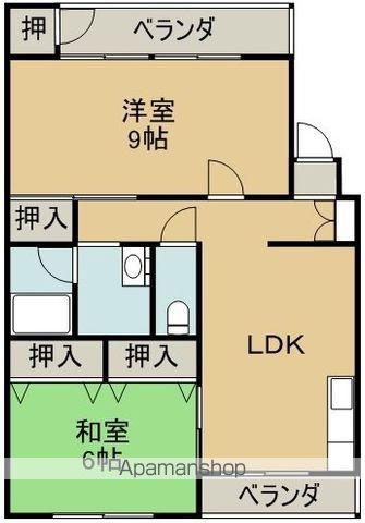 桑村マンション(2LDK/4階)の間取り写真