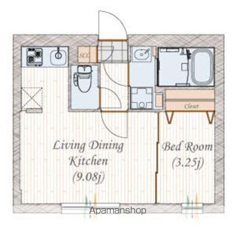 QUADOR 名古屋城駅(1LDK/3階)の間取り写真