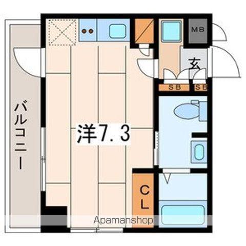 横浜翠葉BUILDING1(ワンルーム/7階)の間取り写真
