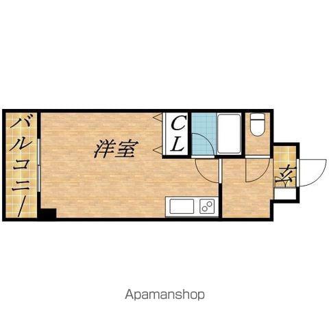 ビバリーヒルズ(1K/3階)の間取り写真
