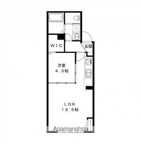 サンシャインみのり台(1LDK/1階)の間取り写真