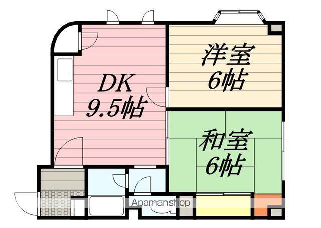 桜セカンドビルディング(2DK/3階)の間取り写真