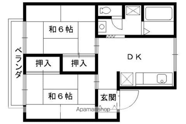 セジュール北村(2DK/2階)の間取り写真