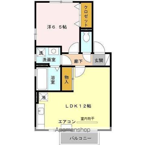 リヴェールメゾン・櫻 弐番館(1LDK/2階)の間取り写真