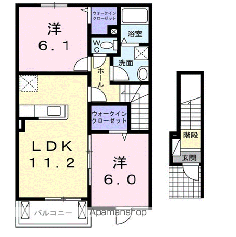 クールメゾン 広谷(2LDK/2階)の間取り写真