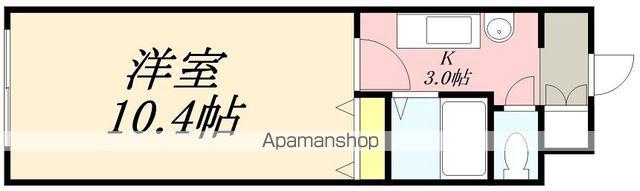 やんぐぐれーす松陰(1K/1階)の間取り写真