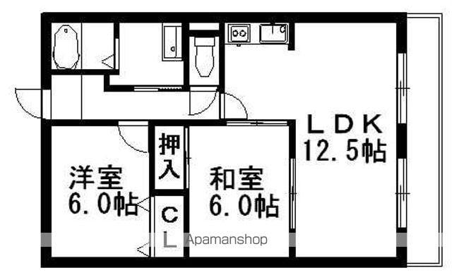 RIVER ANNE(2LDK/1階)の間取り写真