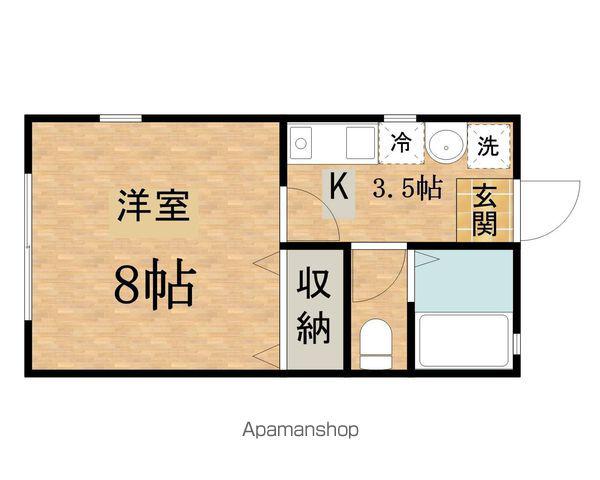 DOME TAMA G棟 ドーム多摩(1K/2階)の間取り写真