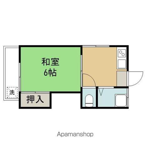 オーキットハイツ(1K/2階)の間取り写真