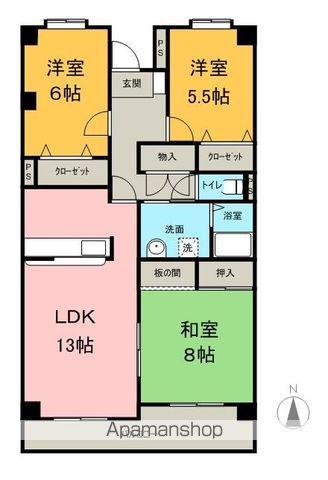 桜エステート(3LDK/1階)の間取り写真