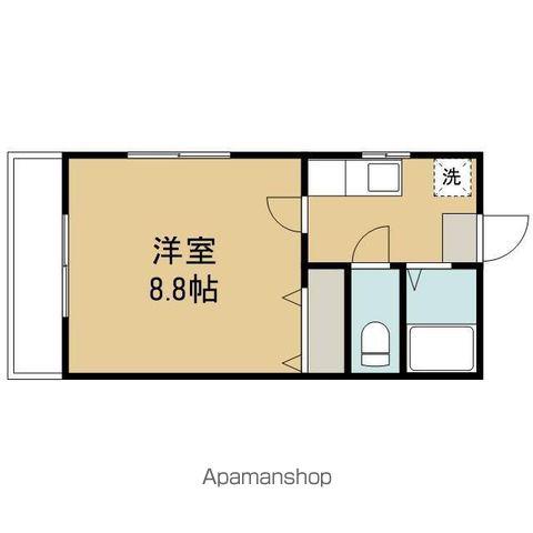 パレス夕顔瀬Ⅱ(1K/2階)の間取り写真