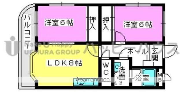 アメニティ12(2LDK/3階)の間取り写真