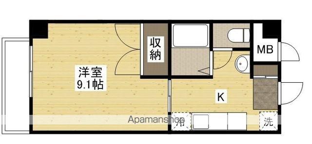 フェニックス21(1K/4階)の間取り写真