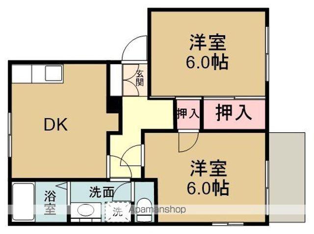 養浩ハウス(2DK/1階)の間取り写真