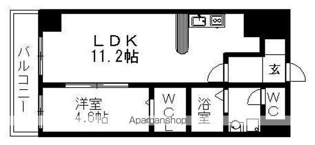 フォレシティ新栄(1LDK/4階)の間取り写真