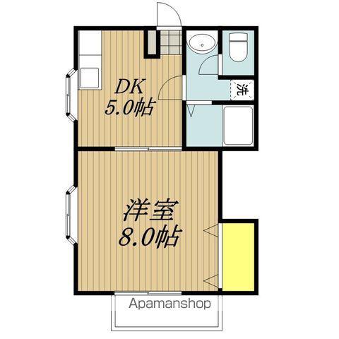 小林コーポ(1DK/1階)の間取り写真
