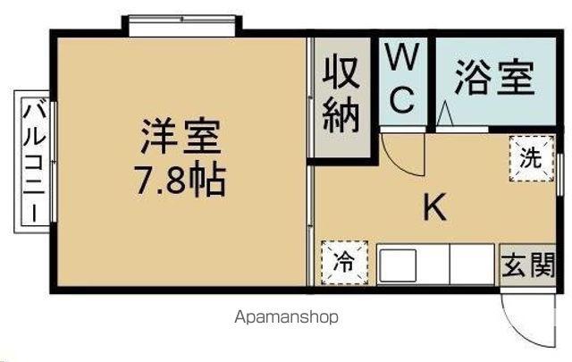 メゾンドメイ(1K/1階)の間取り写真