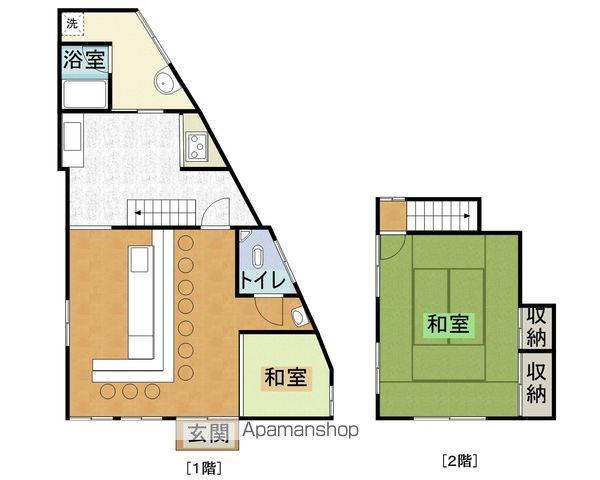 北陸本線 敦賀駅 バス乗車時間：10分 ニューサンピアバス停で下車 徒歩2分 2階建 築43年(1LDK)の間取り写真