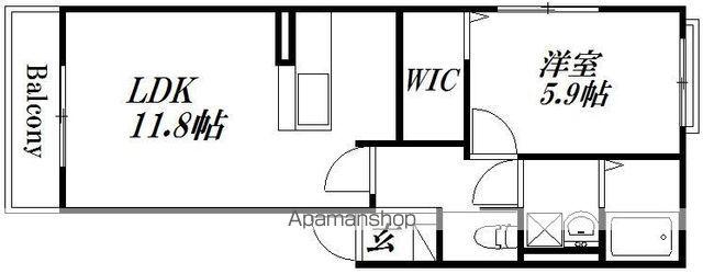アベニュー上島(1LDK/2階)の間取り写真