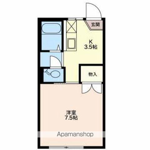 フォーブルN(1K/2階)の間取り写真