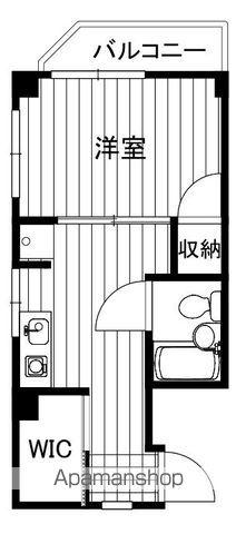 メゾンドヒル黒部(1K/2階)の間取り写真