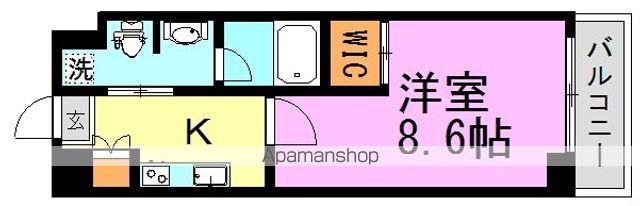 ルクレ高円寺アジールコート(1K/1階)の間取り写真