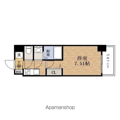 フォーリアライズNAMBAMINAMIレーヴ(1K/4階)の間取り写真