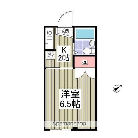 グランブルー 旧山撝ビル(1K/3階)の間取り写真