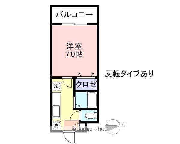 メゾンクレヴァ(1K/2階)の間取り写真