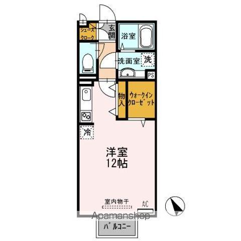 ソフィアルーチェ(ワンルーム/2階)の間取り写真