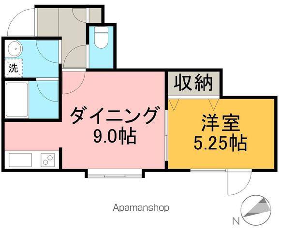 ハッピネス北郷Ⅰ(1LDK/1階)の間取り写真