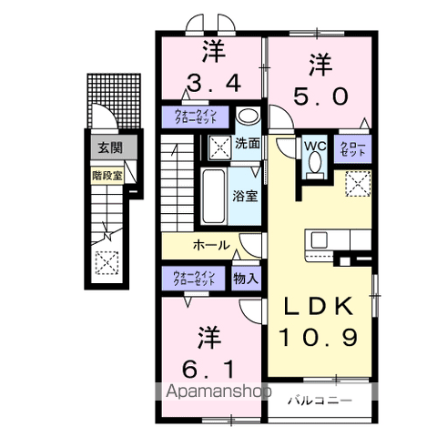 トレーゼ(3LDK/2階)の間取り写真