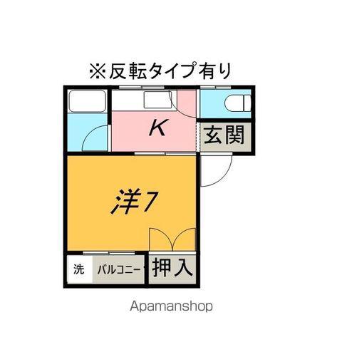 ルナハウス(1K/1階)の間取り写真