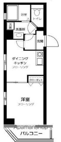 エルサンタフェ渋谷(1DK/5階)の間取り写真