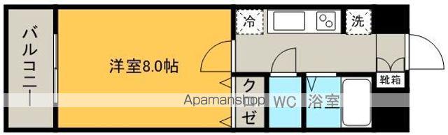 第6マルヤビル箱崎(1K/6階)の間取り写真