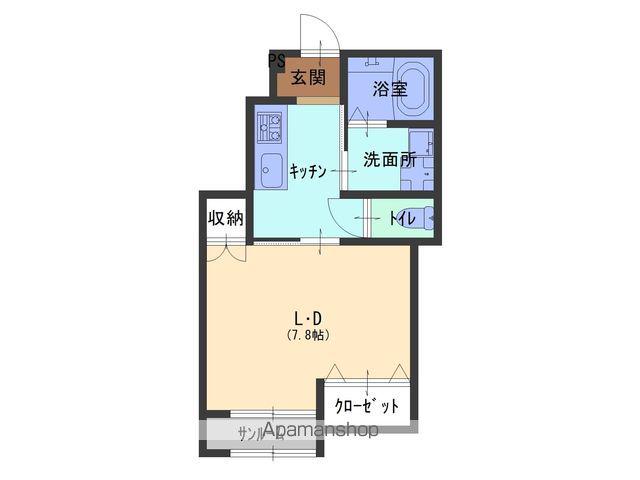プルミエール(1K/1階)の間取り写真