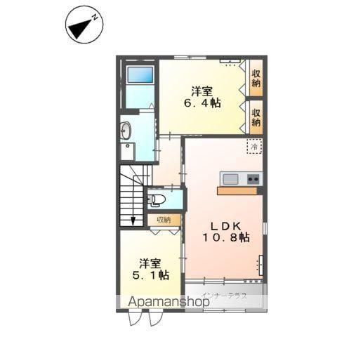 グリーンコートⅢ(2LDK/2階)の間取り写真