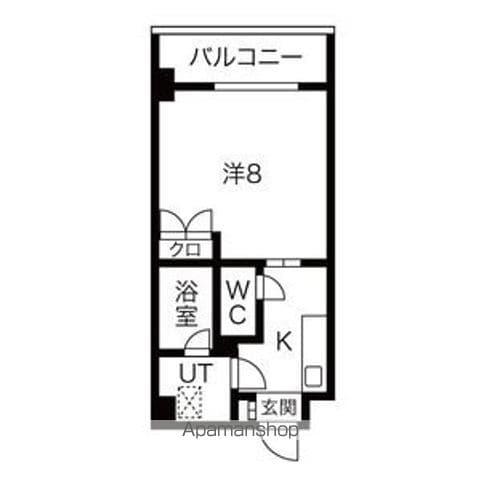 シティライフ今池南(1K/2階)の間取り写真