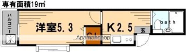 シーサイドテラス(1K/1階)の間取り写真