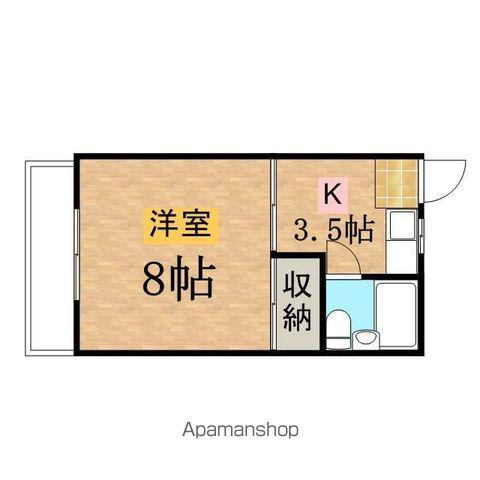 上原ビル(1K/1階)の間取り写真