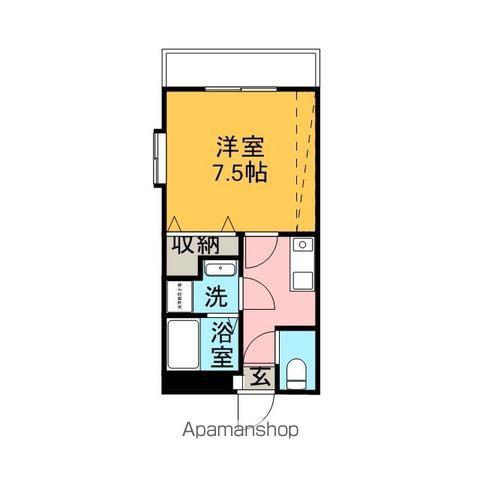 グランドヒルズ(1K/1階)の間取り写真