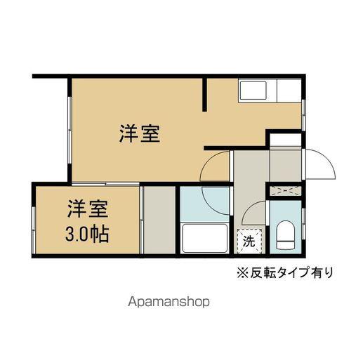 コーポ音北B(1K/1階)の間取り写真