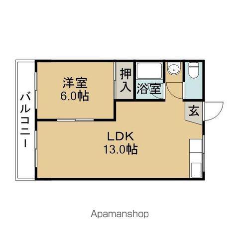 スカイハイツ桜ヶ丘(1LDK/3階)の間取り写真