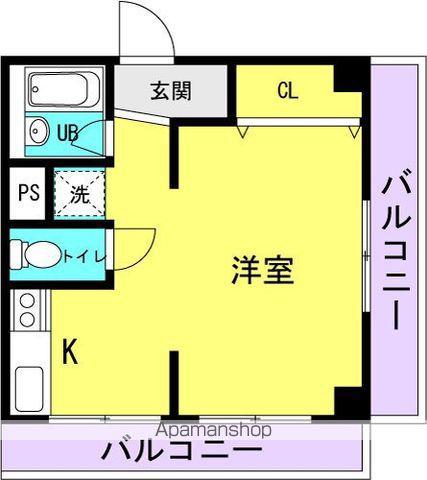 ネクステージ塚口本町(1DK/2階)の間取り写真