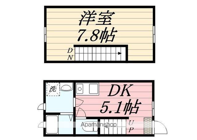 フィオーレ朝倉(1DK/2階)の間取り写真